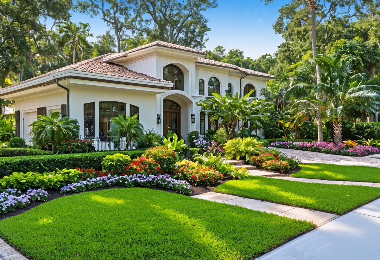 Brace Coastal lawn care team maintaining a residential property