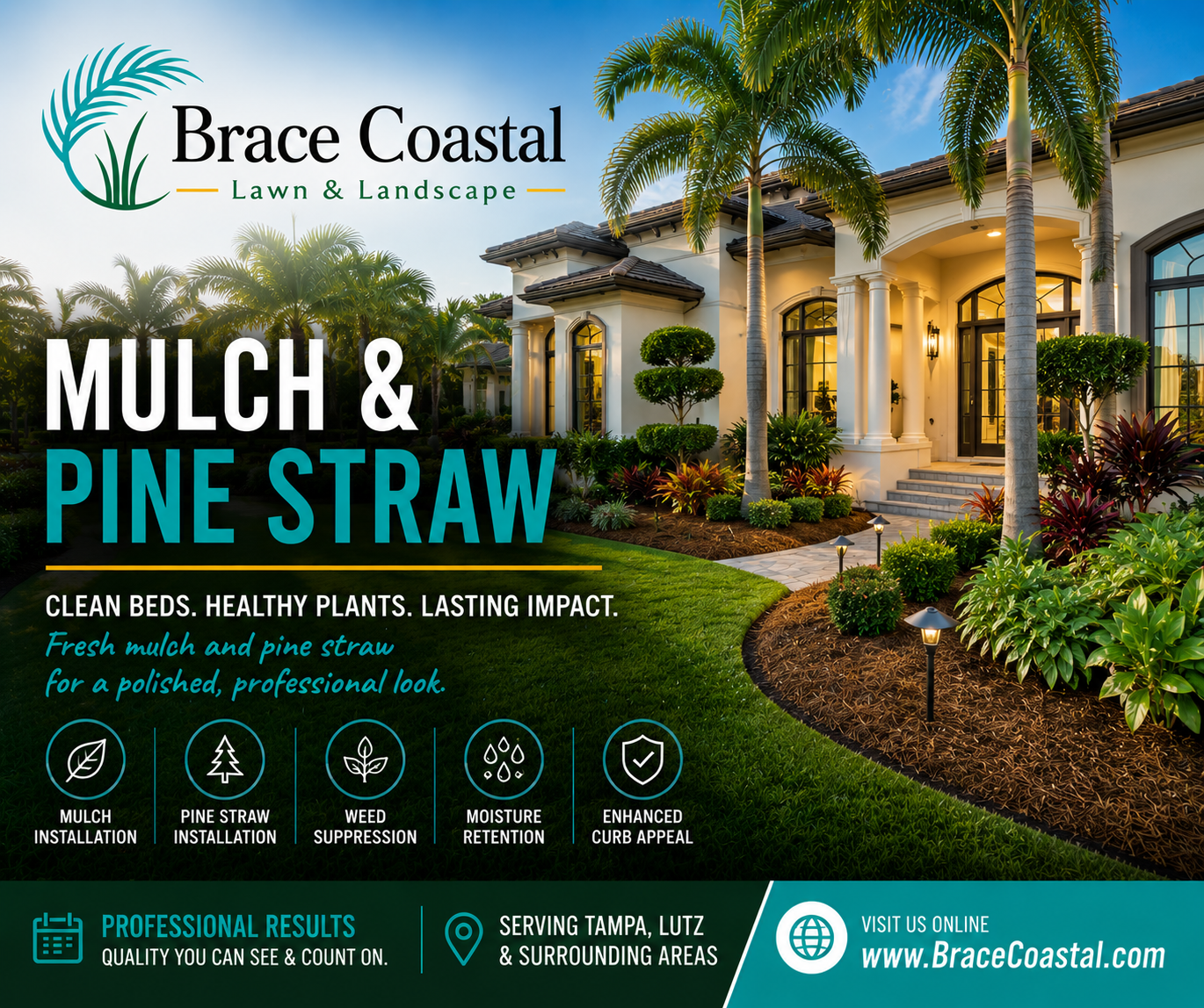 Mulch & Pine Straw service in Tampa Bay